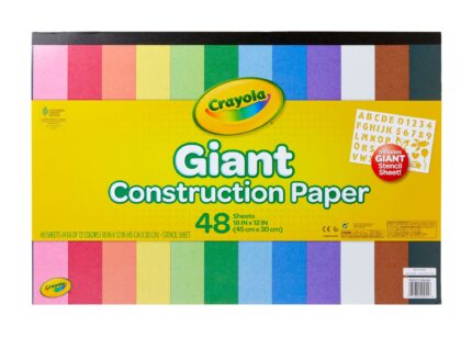 Crayola Ppr,Construction,Giant,W/Stencils,24Pk