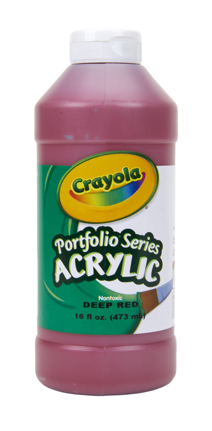 Crayola 16 Oz Portfolio Series Acrylic Paint - Deep Red - Image 1
