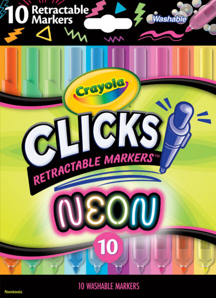 Crayola Mkr 10Ct Clicks Neon 24Pk