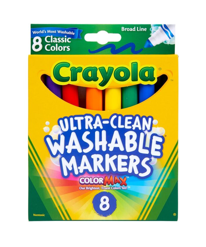 Crayola Mkr 8Ct B/L Wash Classic - Image 1