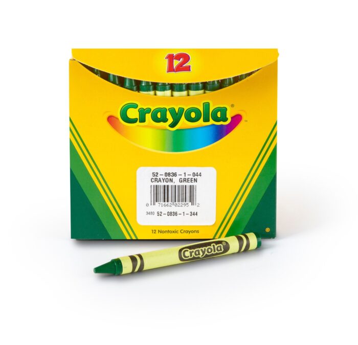 Crayola 12 Ct Bulk Crayons, Regular Size - Green - Image 1