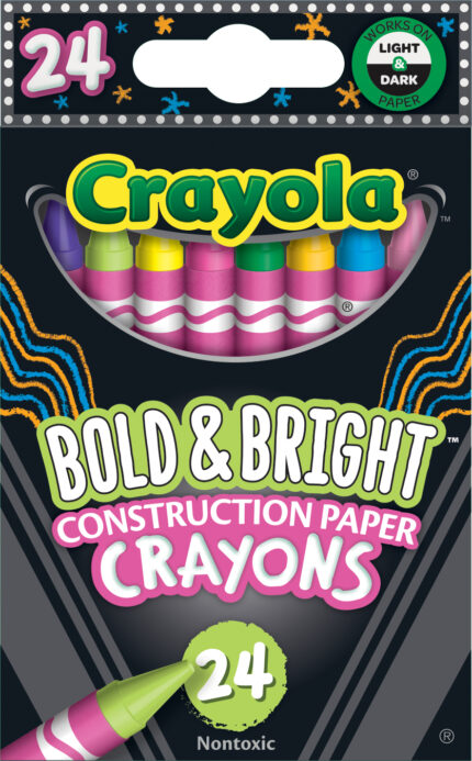 Crayola Cryn,24Ct Specl Bld/Brght Const Ppr,48Pk
