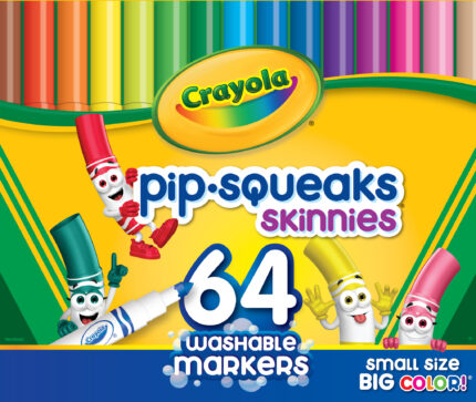 Crayola 64Ct P/Squeak Skinnies,12Pk