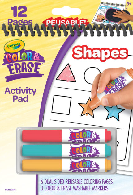 Crayola Clr/Erase Educ Actvty Pad Shapes 18Pk