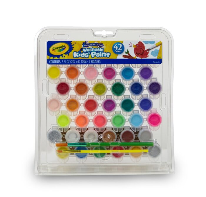 Crayola 42Ct Paint Pot Set W/Brushes/Case,5Pk - Image 1