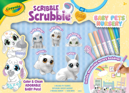 Crayola Scribble Scrubbies,Baby Pets Nursery,6Pk