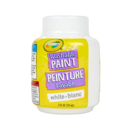 Crayola 2Oz Wh Paint Single,White,S/Band,12Pk