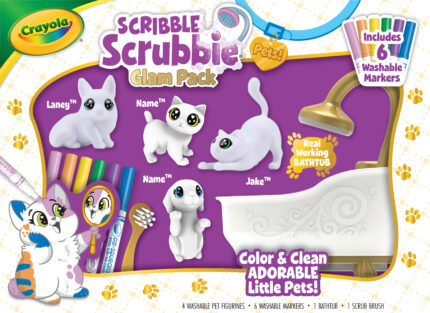 Crayola Scribble Scrubbie  Pets Tub 2 Set,4P