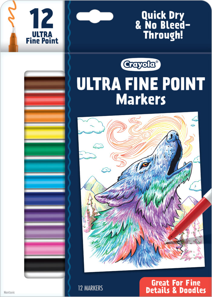 Crayola Mkr,12Ct U/F Vibrant Doodle Pens,24Pk - Image 1