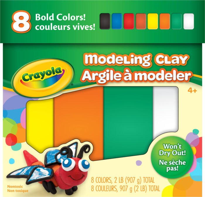 Crayola Clay,Asstd,4Oz,Mdling,Jumbo Pk,8Pk - Image 1