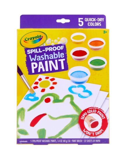 Crayola Spill Proof Wh Paint Kit,8Pk