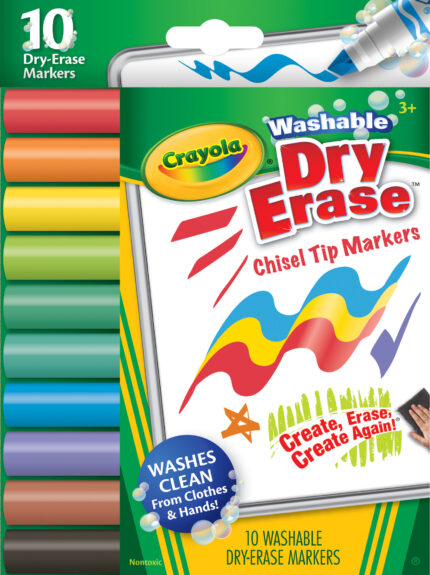 Crayola Mkr,10Ct Bl Wedge Tip Derase,Wh,24Pk