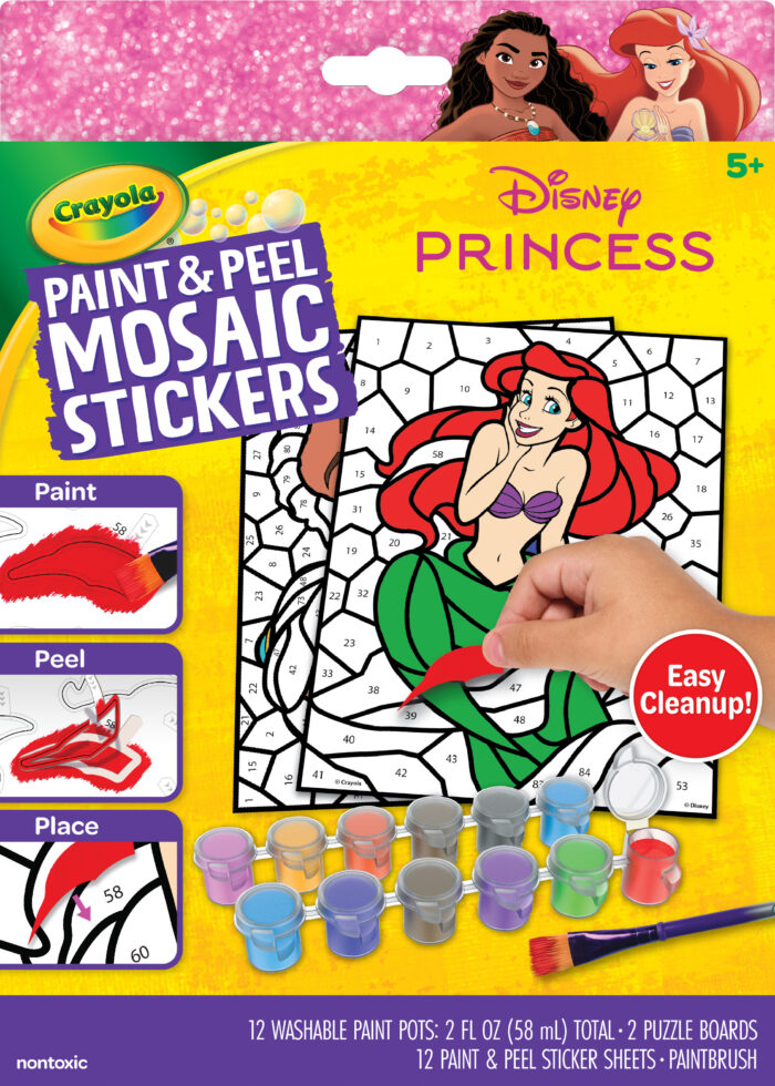 Crayola Paint 'N Peel Mosaic Princess,16Pk - Image 1