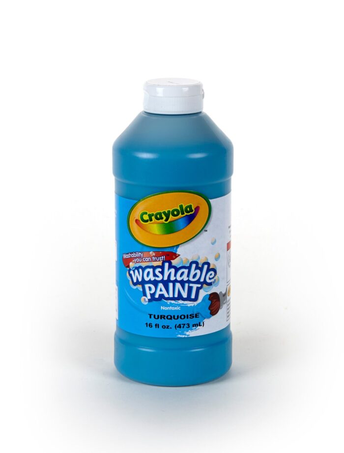 Crayola Washable Paint, 16 Oz Bottle - Turquoise - Image 1