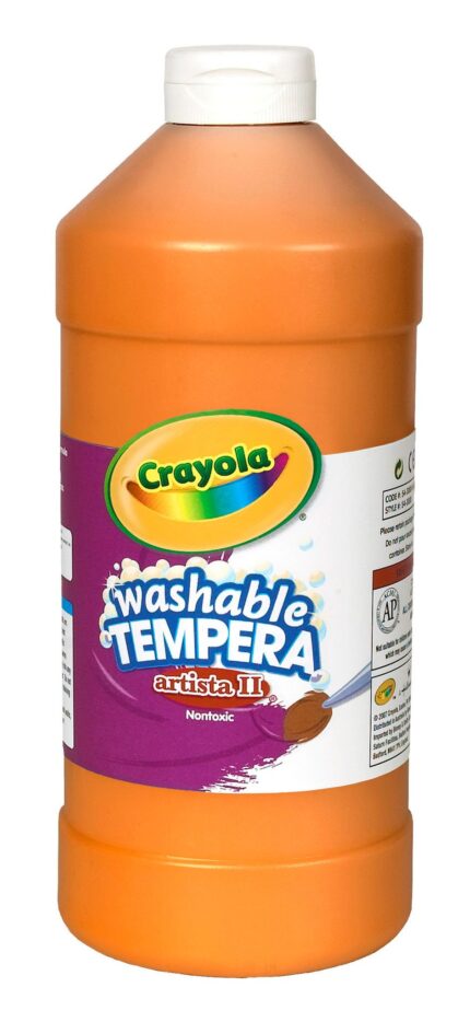 Crayola 32 Oz Artista Ii Washable Tempera Paint - Orange