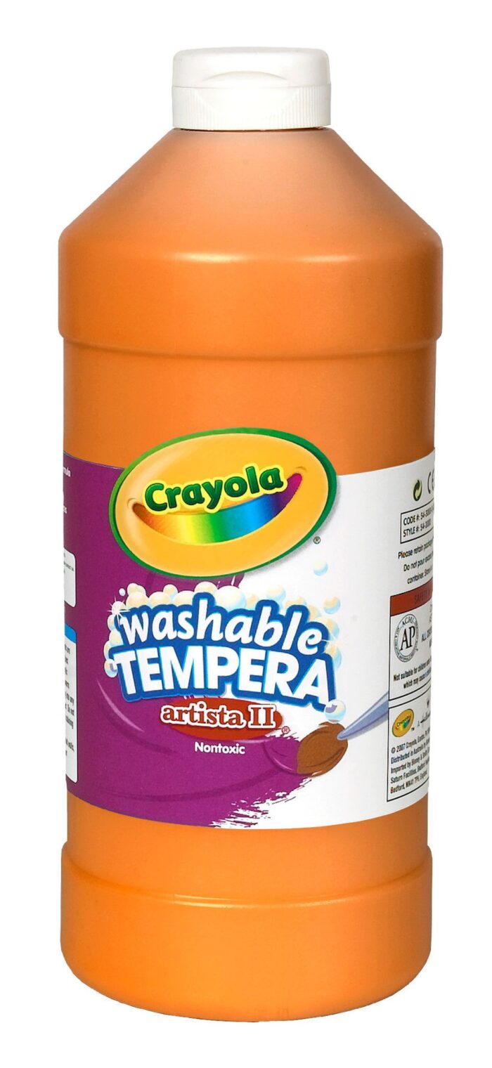 Crayola 32 Oz Artista Ii Washable Tempera Paint - Orange - Image 1