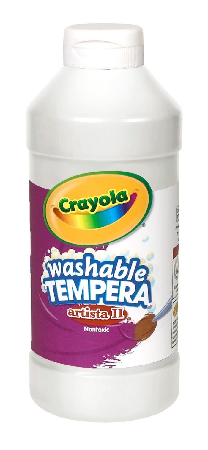 Crayola 16 Oz Artista Ii Washable Tempera Paint - White - Image 1