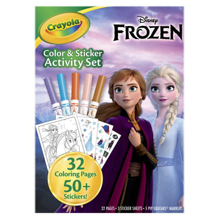 Crayola Clr/Stkr Act Set,Frozen Foldalope,18Pk - Image 1