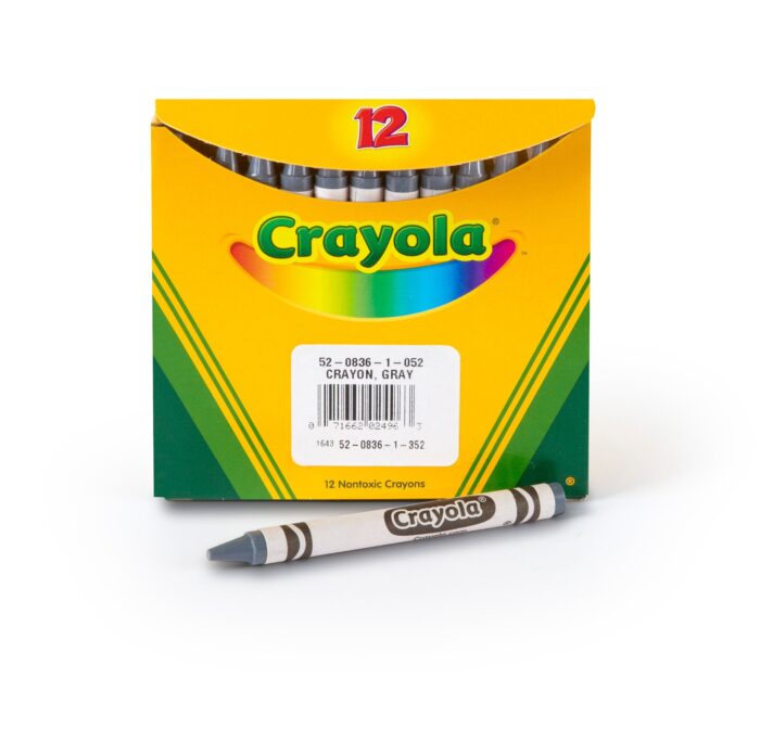 Crayola 12 Ct Bulk Crayons, Regular Size - Gray - Image 1