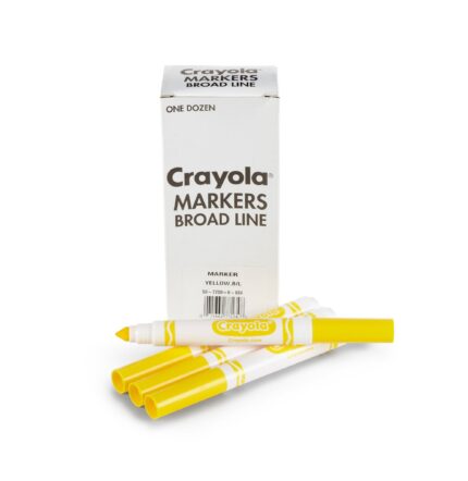Crayola 12 Ct Bulk Markers, Conical Tip - Yellow