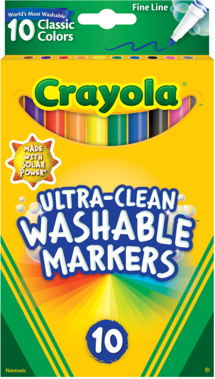 Crayola Mkr,10Ct Fl Classic Uc/Wh,24Pk,Cmax