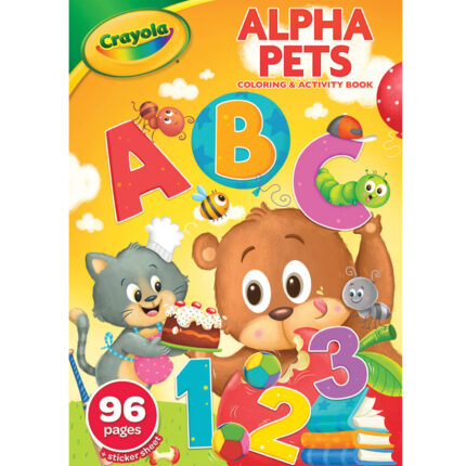 Crayola Clrgbk,96Pgs,Alpha Pets,24Pk