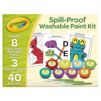 Crayola Yk-Deluxe Wh Spill Proof Paint Kit,6Pk
