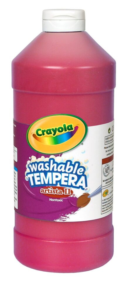 Crayola 32 Oz Artista Ii Washable Tempera Paint - Red