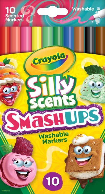 Crayola Mkr,10Ct Slim S/Scents Smash Up,24Pk
