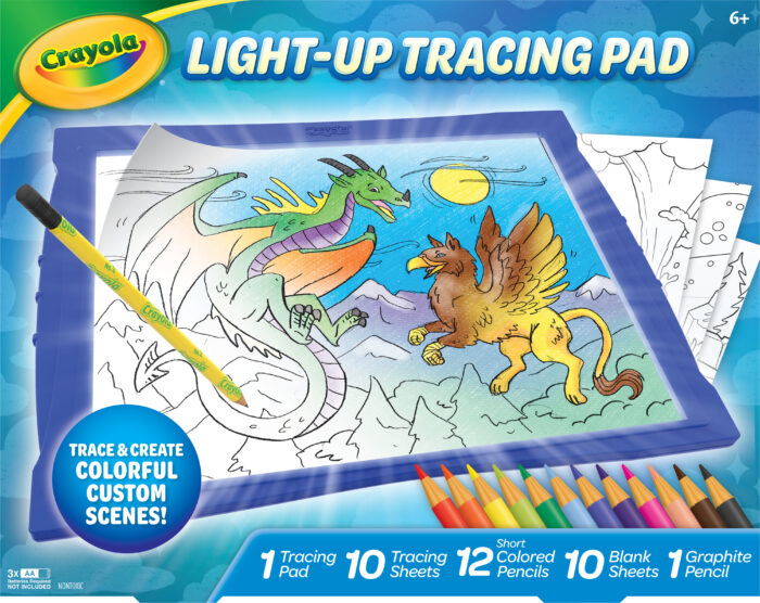 Crayola Light Up Trcg Pad,Boy/Blue,4Pk - Image 1