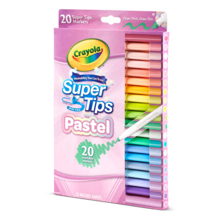 Crayola Mkr,20Ct Pastel S/Tips,Wh,24Pk