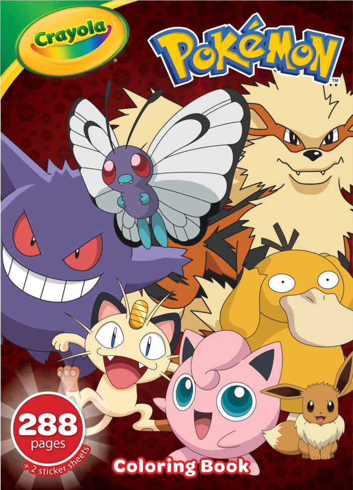 Crayola Clrgbk,288Pgs,Pokemon,24Pk - Image 1