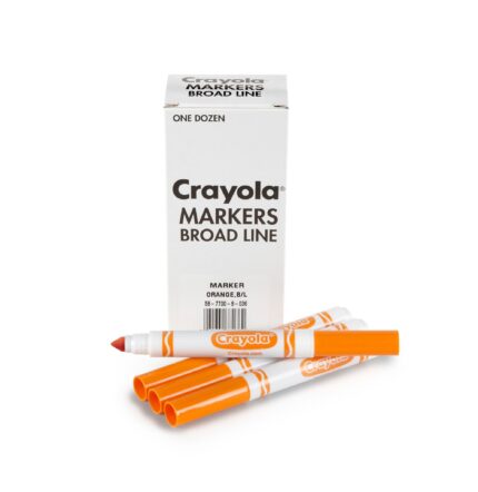 Crayola 12 Ct Bulk Markers, Conical Tip - Orange