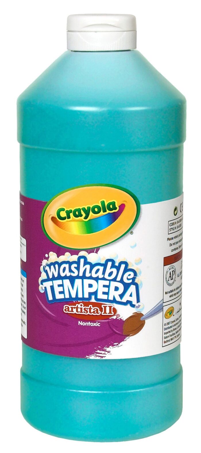 Crayola 32 Oz Artista Ii Washable Tempera Paint - Turquoise - Image 1