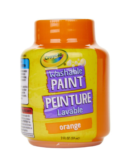 Crayola 2Oz Wh Paint Single,Orange,S/Band,12Pk