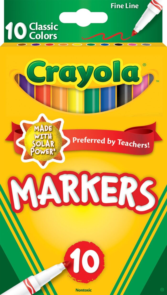 Crayola Mkr,10Ct Fl Clssc,Reg - Image 1
