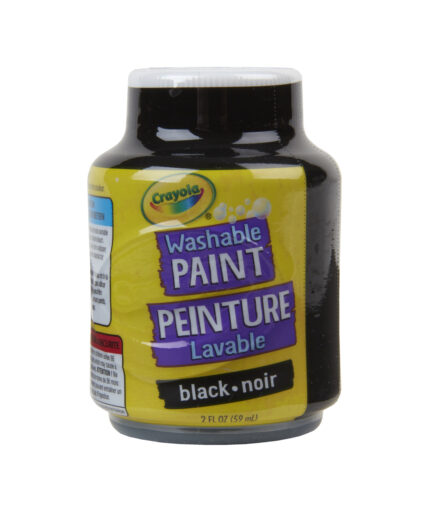 Crayola 2Oz Wh Paint Single,Black,S/Band,12Pk