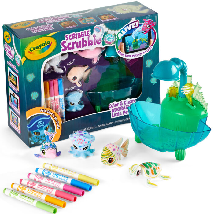 Crayola S/Scrbs,Glow Ocean Deep Sea Lagn,4Pk - Image 1