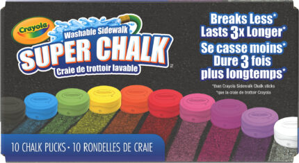 Crayola Super Chalk,10Ct,Wsh,6Pk