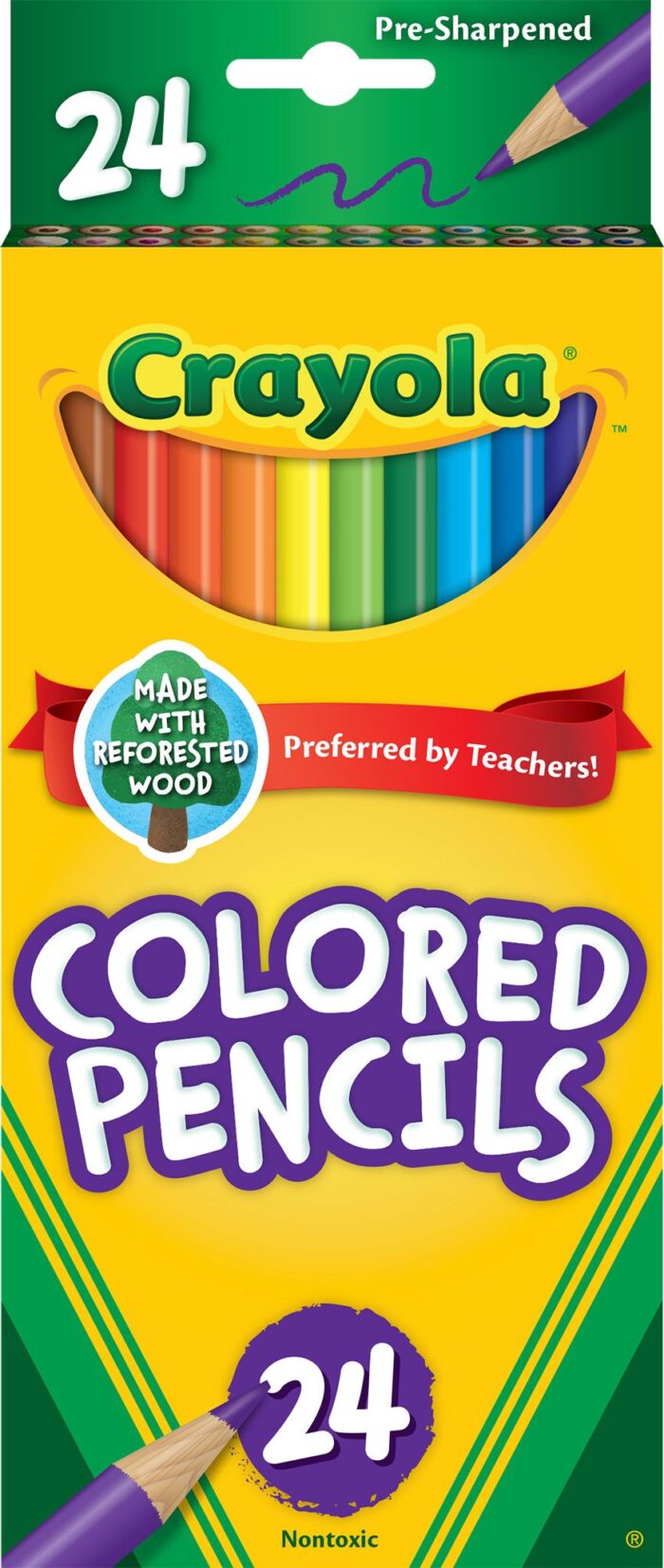 Crayola Pcl 24Ct Long Clrd Astd - Image 1