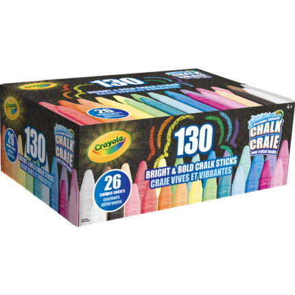 Crayola Blk 130Ct Washable S/W Chalk,2Pk