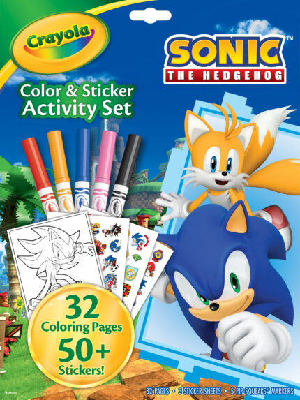 Crayola Clr/Stkr,Act Set,Sonic Foldalope,18Pk