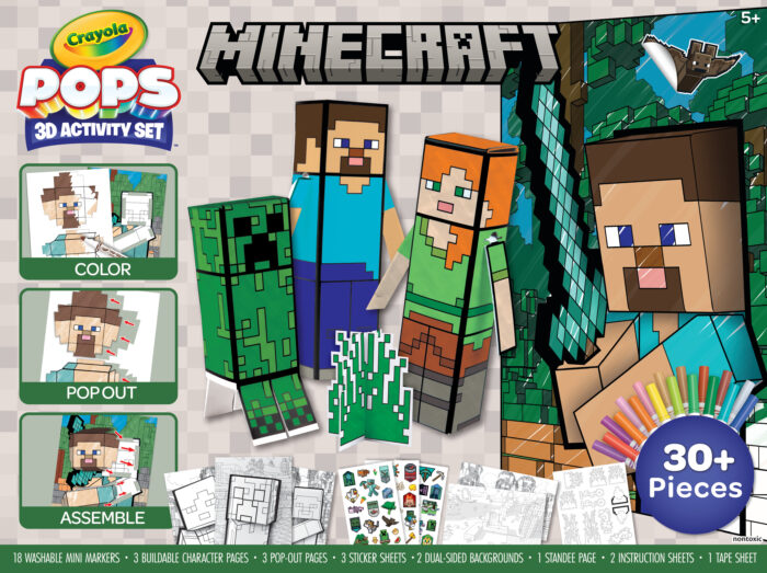 Crayola Pop Kit,All In One,Minecraft,4Pk - Image 1