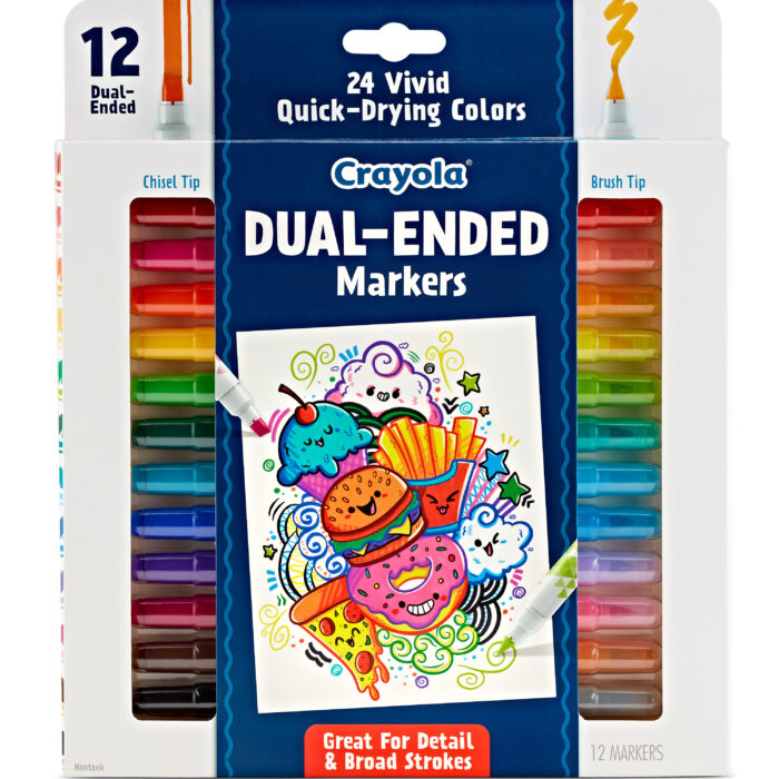 Crayola Mkr,12Ct Bold/Vibrnt Dual Ended,24Pk - Image 1