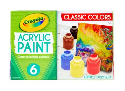 Crayola 6Ct Wh Acrylic 2Oz Paint Set,6Pk