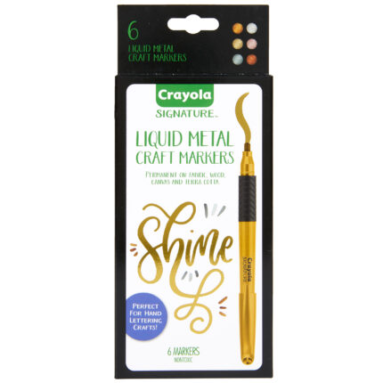 Crayola Signature 6Ct Liquid Mtlc Perm Mkr,18Pk