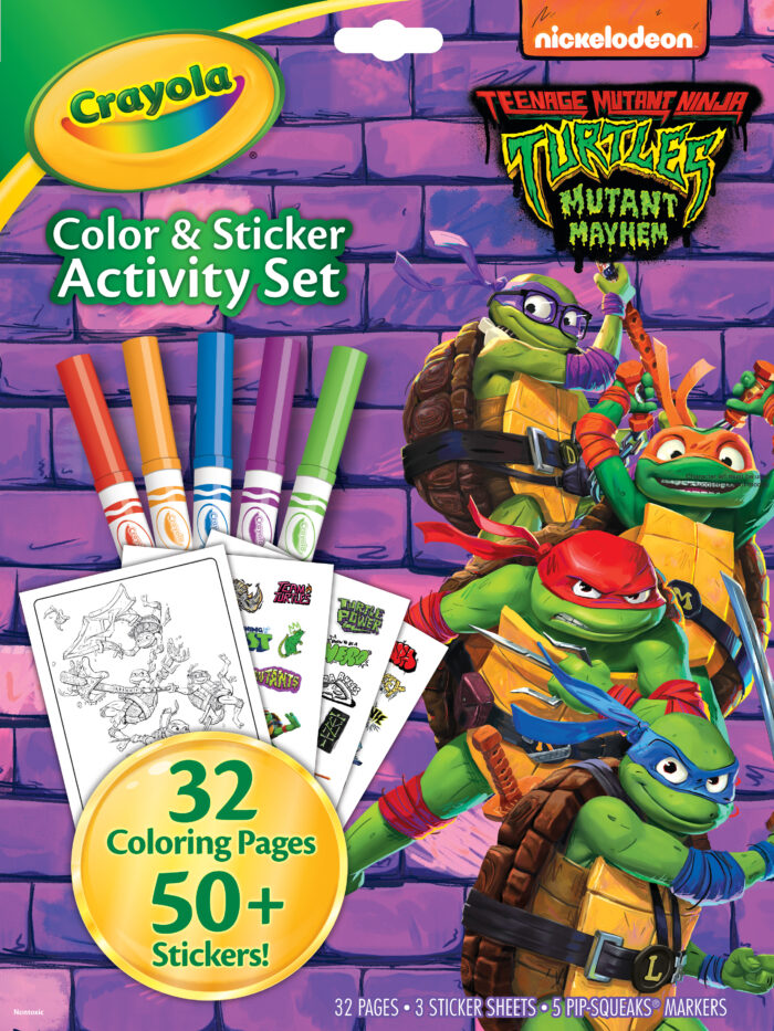 Crayola Clr/Stkr,Act Set,Tmnt Foldalope,18Pk - Image 1