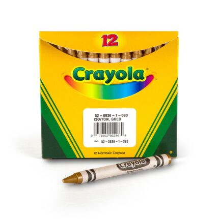 Crayola 12 Ct Bulk Crayons, Regular Size - Gold