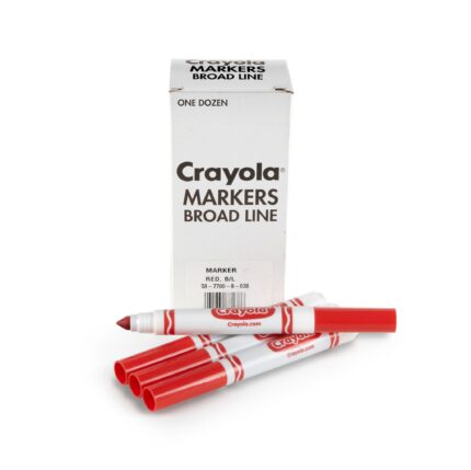 Crayola 12 Ct Bulk Markers, Conical Tip - Red