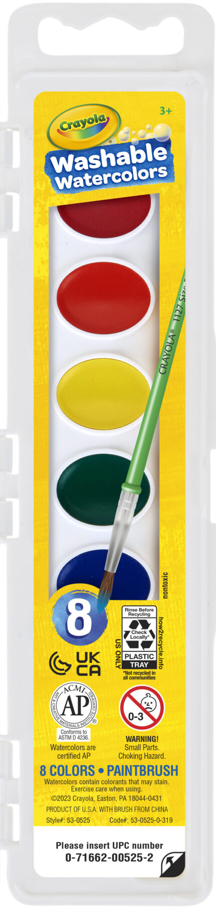 Crayola W/C Set 8-Pan Wash